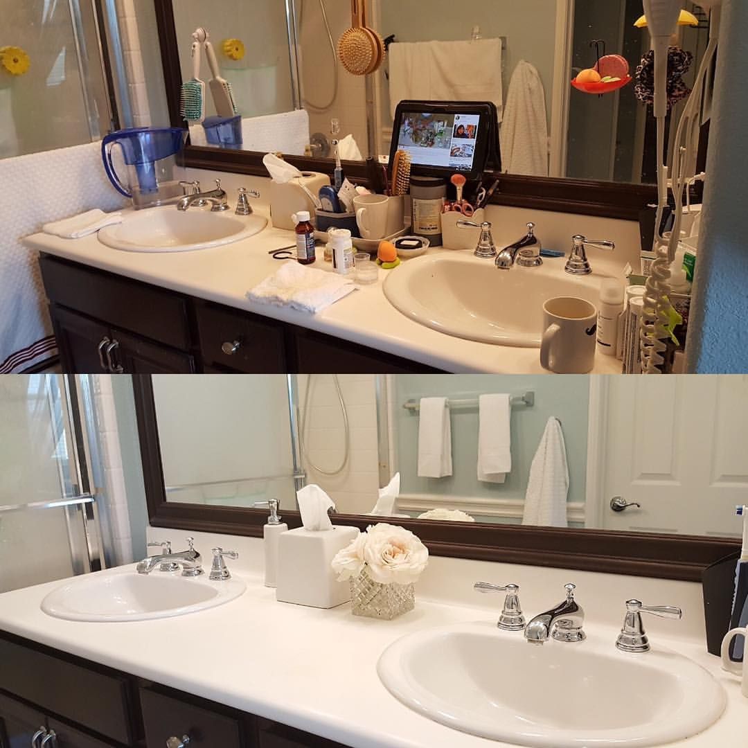 Bathroom shower screen before clean with soap scum